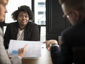 Business boardroom table