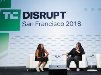 Fireside chat on Tech Crunch stage