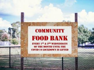community food bank sign