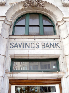 Savings bank front