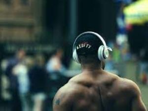 Person with headphones