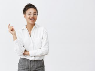 Professionally dressed woman