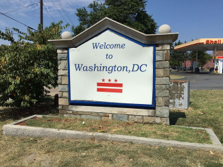 Washington D. C. city sign