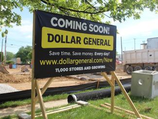 Dollar General Coming Soon sign 