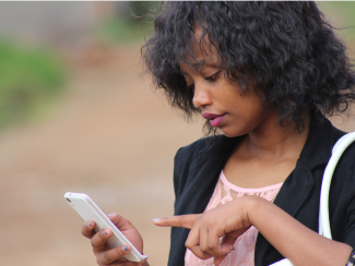 Woman using phone