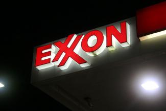 Exxon gas station sign