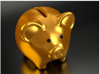 Gold piggy bank