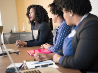 Women at a business meeting