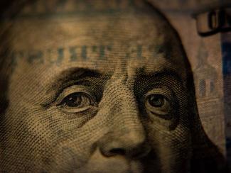 Close-up of US dollar bill