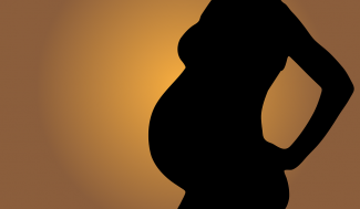 Silhouette of pregnant woman