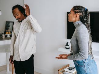 Man and woman arguing