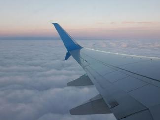 View from airplane window