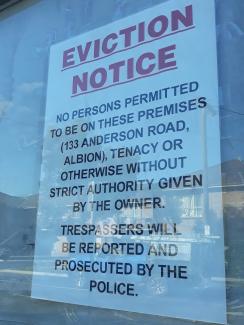 Eviction notice sign