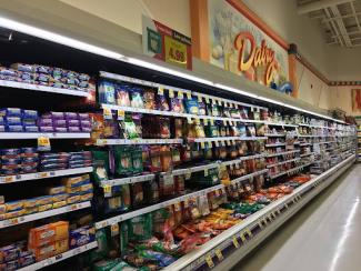 inside of a kroger store dairy department