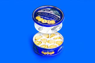 danish blue cookie tin