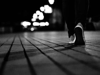 person walking outside