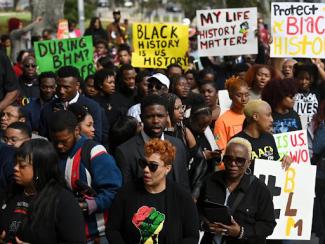 black people protesting new florida bill