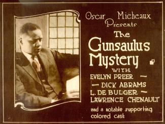 film poster of oscar micheaux's film gunsaulus mystery