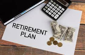 white sheet that says retirement plan
