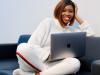 Woman with laptop