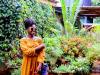 A woman in garden