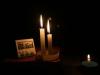 candles lit in a dark room