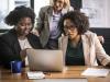 Businesswomen working on a laptop