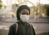 Woman wearing face mask