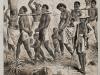 Group of men, women and children being taken to a slave market