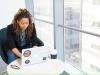 Woman working on laptop