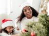 Kids decorating Christmas tree