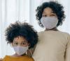 Children with face masks on