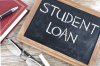 chalk board that says student loan