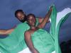 black male and female model posing together for a photo shoot