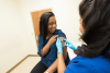 Medical patient receiving band-aid 